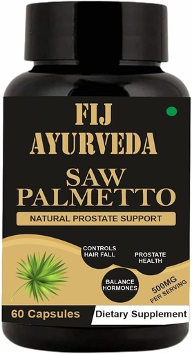 [BRSRAAIDAAMBA2DF] Saw Palmetto Extract Capsules for Men & Women 500mg 60 Veg Capsules, Natural Hair Growth for Men & Women - (Pack of 1)