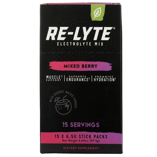 [BRSROCQQOB5QYAY4] RELYTE Re-Lyte Electrolyte Drink Mix Mixed Berry 15 Servings Packets 3.44 oz
