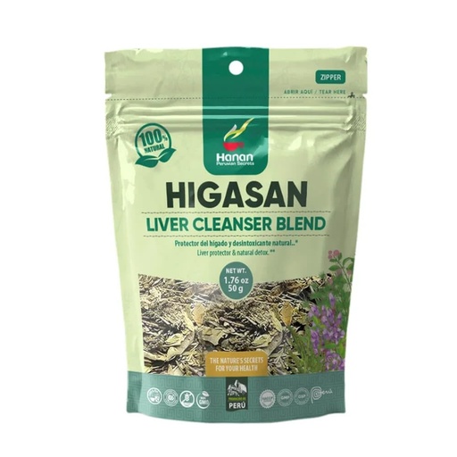 [BRSWY236OR5GACD4] Hanan Peruvian Secrets Higasan Herbal Tea | 100% Natural Liver Cleanser | 1.76oz / 50g | Naturligtvis hjälper till att rensa levern och underhålla hälsosamma kolesterolnivåer - 6 Pack