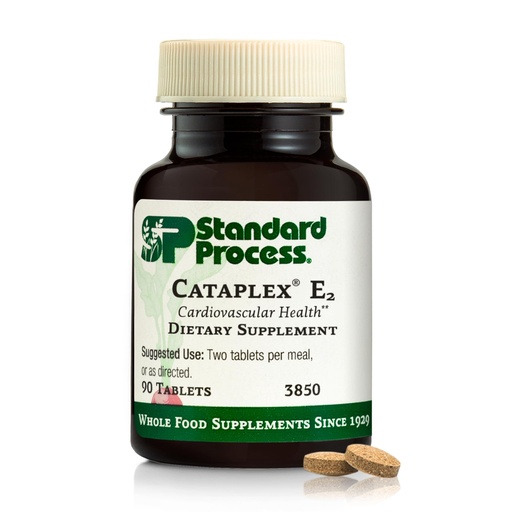 [BRSWIYINOMFGMCTA] Standard Process Cataplex E2 - Vitamin E & Selenium Supplement for Cardiovascular & Cellular Health - Antioxidant Support for Heart Health - Non-Dairy & Non-Soy - 90 Tablets