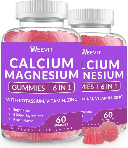 [BRSRAYIFBYFWKDT7] Azúcar Gummies de calcio gratis w/Vitamin D3 K2, Calcio Magnesio Zinc Gummies for Bone, Muscle & Immune, Algae CA Magnesium 2:1 Ratio Suplemento de calcio para hombres y mujeres - Vegan