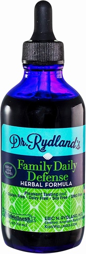 [BRSWGGI3CAIR4ET5] Dr. Rydland's Herbal Supplement | Created by KidsWellness | Family Daily Defense | for Daily Use and Travel | 4 Ounce Bottle