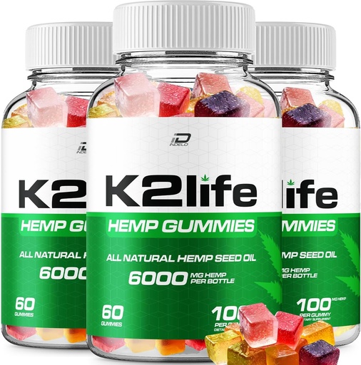 [BRSROCY2AUHA4AI7] K2Life Hemp Gummies - con Hemp Seed Extract K2 Life Hemp Gummies Tinnitus Herbal Supplement, Health and Wellness Support, All Natural K2Life Hemp Gummy Advanced Formula (3 Pack - 180 Gummies)