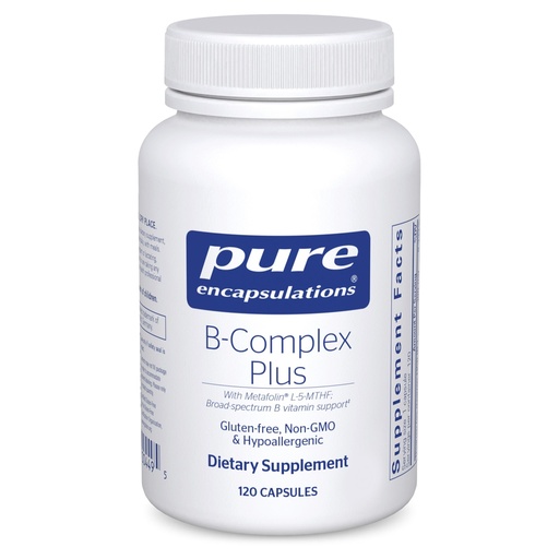 [BRSWIGAQAUDWEHLY] Pure Encapsulations B-Complex Plus - B Vitamins Supplement to Support Neurological Health, Cardiovascular Health, Energy Levels & Nervous System Support* - with Vitamin B12 & More - 120 Capsules