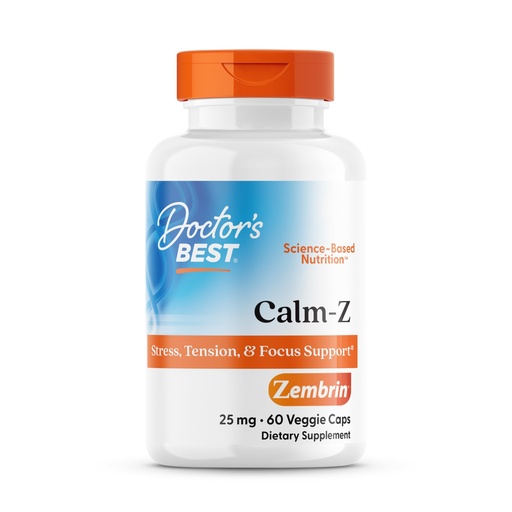 [BRSWKHDYDN4QKHYU] Doctor's Best Calm-Z for Men & Women - Zembrin (Sceletium Tortuosum) Extract Supplement, Calm & Focus Support, Helps Reduce Stress, 25 mg Capsules, Sourced from Kanna Herb, Gluten Free - 60 Veg Caps