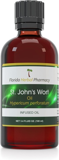 [BRSWKZY7AYMG223O] Florida Herbal Pharmacy, St. John's Wort (Hypericum perforatum) Infused Oil 3.4 oz (100 ml).