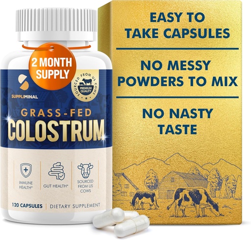 [BRSROAATBMCWCCI2] Colostrum Supplement 2 Kuukauden tarjonta, Ruoho Fed naudan kolostrum, Colostrum Powder Kapselit