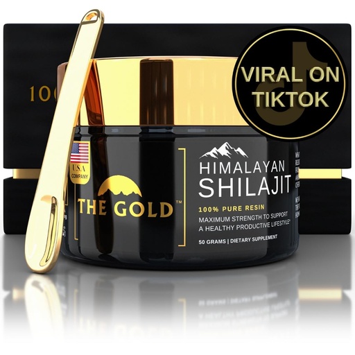 [BRSROBD5PJ5QK3I3] THE GOLD Shilajit Resin | Shilajit Pure Himalayan Organic Shilajit for Men & for Women Lab Test in USA Grade A+ All Natural Dietary Supplement with Fulvic Acid + Trace Minerals | 50 Grams 100 Servings