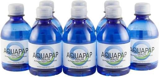 [BRSWGFIKPIPR6D3Z] AQUAPAP Health Neti Pot Nasal Irrigation Vapor Distilled Water 8 Pack of 8oz Single Serve Bottles (Water only Does not Include neti Pot)