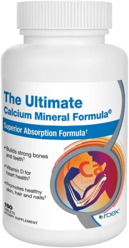 [BRSWIZA4BUOAODD6] Roex Vitamins | The Ultimate Calcium Mineral Formula | Calcium | Hair, Skin and Nails | Tablets | 180 Count