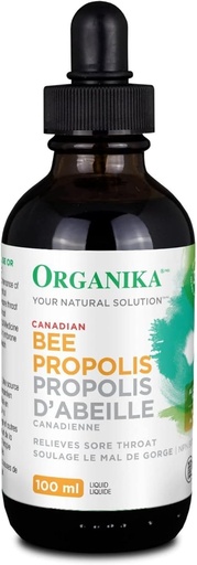 [BRSROAIHCR7AMADZ] Organika Bee Propolis Liquid - 100ml 3.38oz - Soporte Natural de Inmune, Sore Throat Relief, Antioxidante, Sin alcohol
