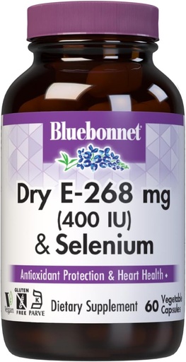 [BRSWIYQZBQPBQCLE] BlueBonnet יבש E-400 IU Plus Selenium Vegetarian קפסולות, 60 הרוזן