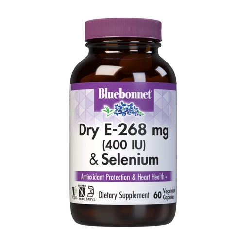 [BRSWIYQZBQPBQCLE] BlueBonnet Dry E-400 IU Plus Selenium Vegetarian Capsules, 60 Count