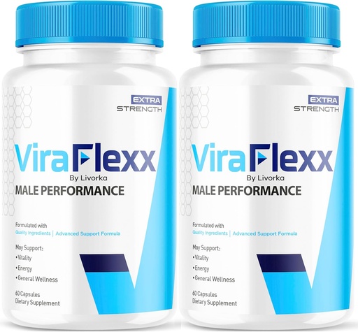 (2 Pack) ViraFlexx Pro Capsules for Men, Original ViraFlexx Pro Male Support Pills All Natural Support Overall Health, ViraFlex Premium Advanced Formula, Vira Flexx Reviews, 120 Capsules for 2 Months