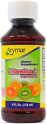 [BRSWKZQ7ORYQGELM] ARYMAR C-vitamin felnőttek számára, Immuntámogatás, Antioxidáns, Orange Flavor (4 Fl Oz / 1-es csomag)