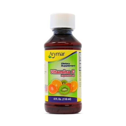 [BRSWKZQ7ORYQGELM] Arymar Vitamin C for Adults, Immune Support, Antioxidant, Orange Flavor (4 Fl Oz/Pack of 1)