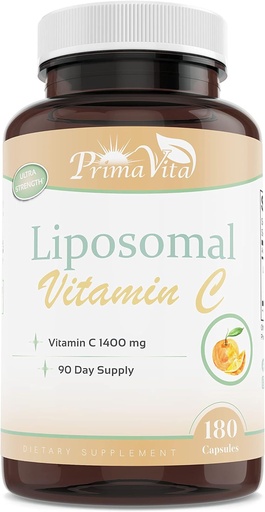 [BRSROYY3AEHAYD3A] Liposomal Vitamin C 1400mg Capsules, Immune Support Supplement, High Absorption Vitamin & Antioxidant Fat Soluble Vitamin C Supplement (180 Capsules)