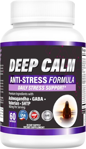 [BRSRAELYOV5QO23A] DEEP Calm - Stress Support Supplement- 60 Kapsül, 30 Day Supply