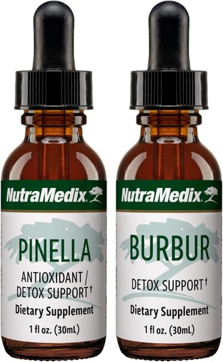[BRSROHQEA57RGYLP] NutraMedix Podporni paket za detox - Tekoče kapljice za čiščenje in detox podporo in Occassional Brain Fog - Pinella Anise kapljice in Burbur Extract za zdravo razstrupljanje (2 Count, 1 Oz)