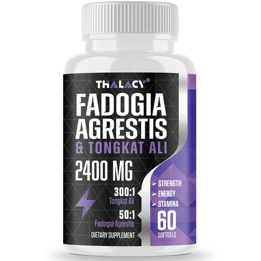 [BRSRMADQDMPAYEL7] 2400mg Fadogia Agrestis Tongkat Ali Supplement - Fadogia Agrestis 1400mg & Tongkat Ali 1000mg Ultra Blend, Maximum Strength, Muscle Mass & Athletic Performance, 60 Softgels