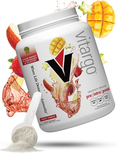 [BRSWG2QHOUPQMAAZ] Vitargo Carbohydrate Powder, 2X Faster Digesting, 4.4 LB Fruit Punch, No Bloat, No Crash, Pre, Intra & Post, Sugar-Free Complex Carb Powder for Recovery, Endurance & Muscle Gain, Made in USA