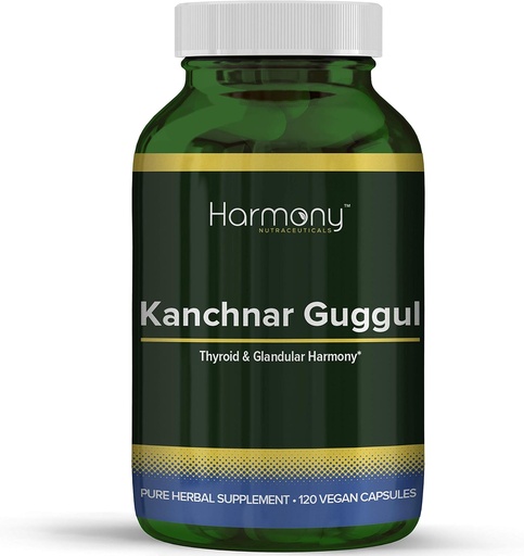 [BRSWGBA7BYCGECLP] Kanchnar Guggul – Thyroid & Glandular Harmony – 120 Vegan Capsules – Harmony Nutraceuticals Guggul Resin