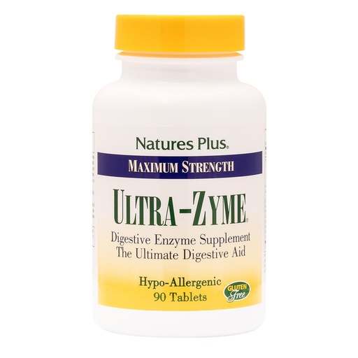 [BRSWIGT6BEMQGGYZ] NaturesPlus Ultra-Zyme - 90 Tablets - Enzyme Supplement to Support Healthy Digestion - Gluten Free - 45 Servings