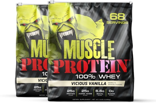 [BRSWYAI2AR6BO3L6] COLOSSAL LABS Lihasvadaku valk Maitsestatud valgu pulber, 25 000 mg aminohappeid / serveerimine, külmfiltreeritud (pakendamine võib varieeruda) (10 naela (pakk 2), vanill)