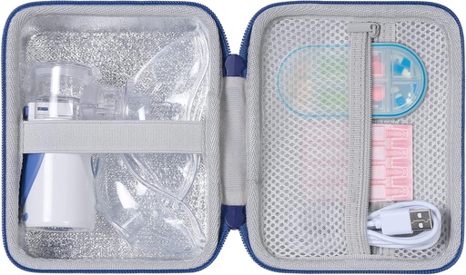 [BRSROZA5BMBRECLZ] Aenllosi Hard Storage Case Compatible with Portable Nebulizer for Adults and Kids, Handheld Inhaler Carrying Case, Holder for Atomizer Machine & Medicine(Case Only)