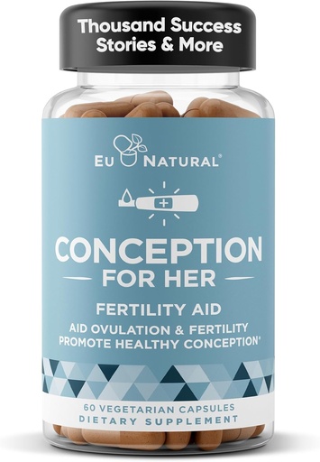 [BRSWKYI3BYBBODYZ] Konzeption Fruchtbarkeit Ergänzungen für Frauen – Aids Ovulation, Hormonal Balance, & Reguläre Zyklen – Pränatale Vitamin-Unterstützung mit Myo-Inositol, Folat, Folsäure, Vitex – 60 vegetarische Soft-Kapseln