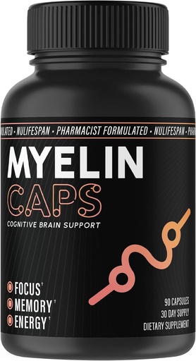 [BRSRAZIROAFW22QZ] Myelin Caps, Brain Health Supplement, Focus Supplement & Brain Health with AlphaSize, Memory and Cognitive Function Support, Gluten-Free, Non-GMO (90 Capsules)