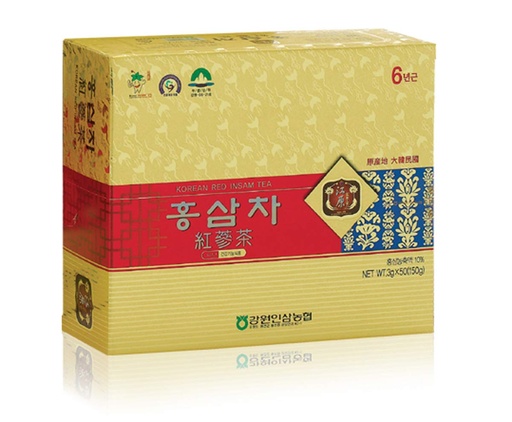 [BRSWGBD6O54BEAI4] Gangwoninsam] 6 Year Korean Red Ginseng Tea (3g x 50 Packets) – Contains 6 Year Korean Red Ginseng Extract, Korean Tea, Individually Packaged