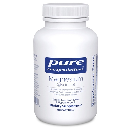 [BRSWGAT4BB7BACD5] Pure Encapsulations Magnesium (Glycinate) - Supplement to Support Stress Relief, Sleep, Heart Health, Nerves, Muscles, and Metabolism* - with Magnesium Glycinate - 90 Capsules