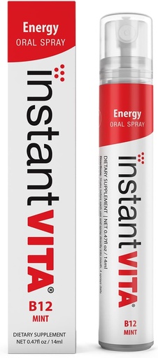[BRSRAFQ7CIBQEDY7] instantvita Energy Supplement – Vitamin B12 1000 mcg Oral Spray for Faster Absorption, 1-Month Supply, Mint Flavor, 0.47 Fl Oz