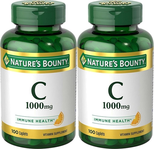 [BRSWIYYOAIDBGGQ3] Nature's Bounty Vitamin C, 1000mg, Supports Immune Health, 100 Caplets (Pack of 2)