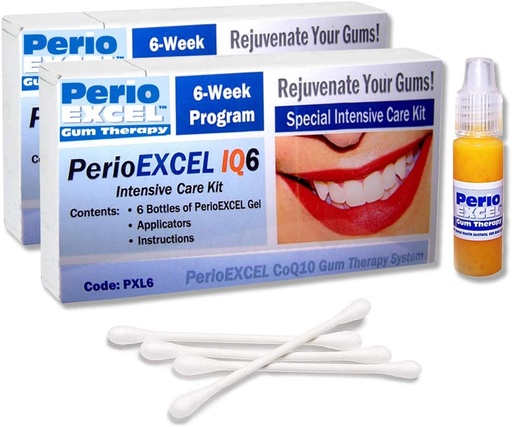 [BRSWIBAKAIPGCYD4] SDC - PerioEXCEL IQ6 DuoPack Intensive Care 12-Week Gum Therapy Kit with CoQ10 Gum Gel