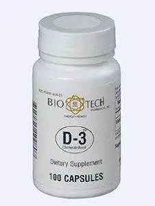 [BRSWKEYMOV6BSH32] Bio-Tech - D3 (Cholecalciferol) 1000 IU 100 caps by Bio-Tech