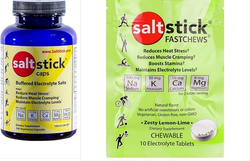[BRSWIEYMCR7B2CLU] Saltstick Electrolyte kapselit (100 kapselia) Inc. Comp. FastCheews-tutkimuspakkaus