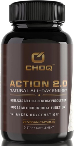 [BRSW2GLRDEIQAH3A] CHOQ Action 2.0 Energy & Circulation Support - Rhodiola Rosea, Beetroot & B12 Supplement - Nitric Oxide Booster for Men & Women - Focus & Recovery - 90 Capsules