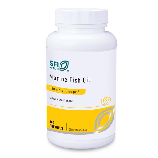 [BRSWIGA7DINGEDA7] SFI Health Klaire Labs Marine Fish Oil - Ultra Pure 300 Milligrams EPA & 200 Milligrams DHA Omega 3 Unflavored Fish Oil with No Fishy Taste, Cholesterol-Free & Gluten-Free (100 Softgels)