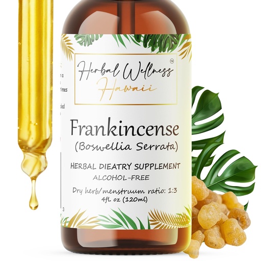 [BRSROBA3OAMB43TZ] Frankincense Liquid Extract - Herbal Wellness Supplement, Boswellia Serrata Dried Resin Tincture, Alcohol-Free 4 Fl.oz
