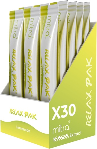 [BRSROGI2OUMA4GQ2] Mitra9 Kava Powder RelaxPak - Lemonade Kava Extract Powder Packets | Mood Enhancer | Plant Based | Promotes Natural Calm & Clarity | Easy Open Single-Serving Stick (30)