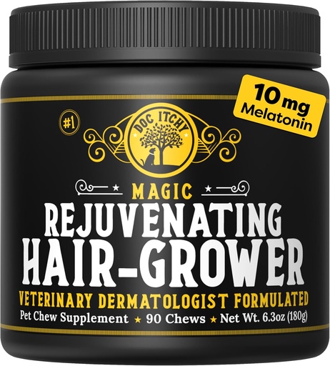 [BRSROYYEOYBGCYL5] Doc Itchy Rejuvenating Hair-Grower Dog Pet Chews