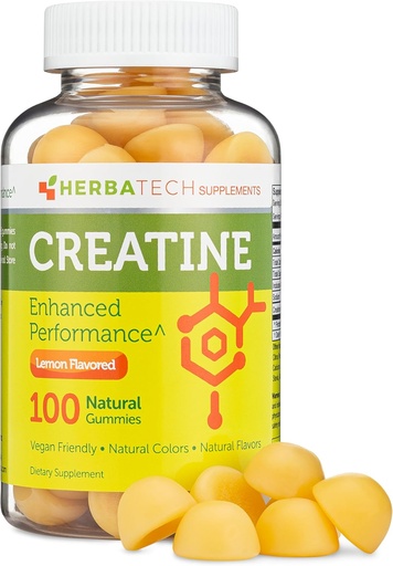 [BRSROCQ7C4IQY2TU] Creatine Monohydrate Gummies for Men and Women (100 Count, Large Bottle Size, 5,000 mg) Natural Chew Bulk Size Made in The USA