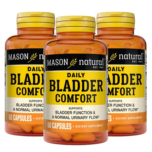 [BRSW2BQ3DEBAO3DG] Mason Natural Daily Bladder Comfort, 30,Day Supply, with Calcium, Pumpkin Seed, and Soy Germ to Support Normal Bladder Function, 60 Capsules (Pack of 3)