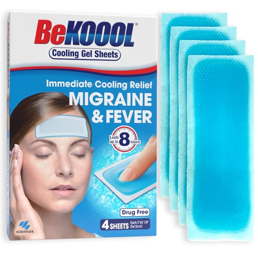 [BRSWIY3YAZ7WI3T4] BeKOOOL Migraine Gel Sheets - 4 Count