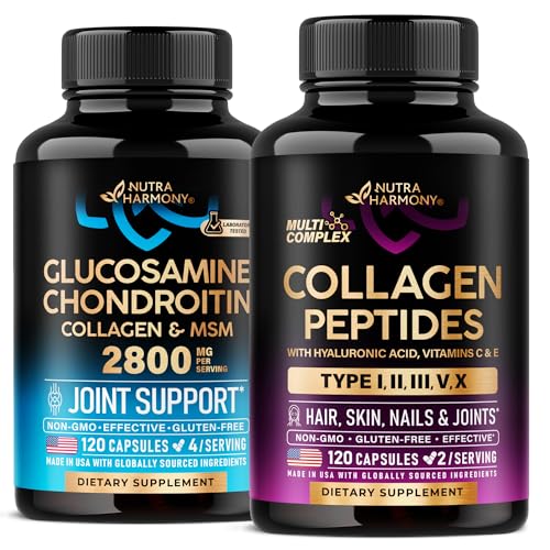 [BRSRAH3QB55QMFLB] NUTRAHARMONY Glucosamine Chondroitin & Multi Collagen Peptides Capsules