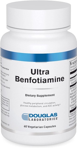 [BRSWIFYZCIDWEYIV] דאגלס מעבדות Ultra Benfotiamine | תמיכה ב- Circulation, מערכת העצבים ומטבוליזם | 60 קפסולות