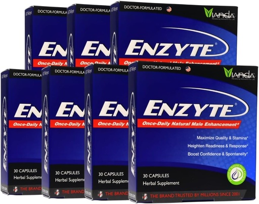 [BRSRAGQQCEMB4CDV] Enzyte® Natural Male Enhancement Bundle for Quality and Stamina with Asian Ginseng, Ginkgo Biloba, Grape Seed Extract, Horny Goat Weed - 7 Pack Bundle