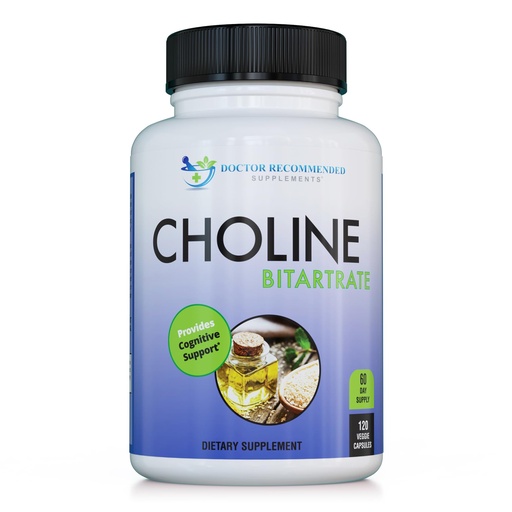 [BRSWKEABAIMBS3Q3] Premium Choline - 500 mg - 120 Veggie Capsules - by DOCTOR RECOMMENDED SUPPLEMENTS - Supports Cognitive Health, Memory & More